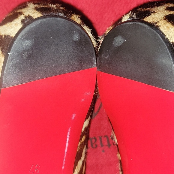 New Christian Louboutin Leopard Print Flats with Black Bow Size US7/EU37 - Picture 12 of 12